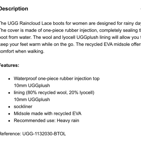 UGG Women’s Raincloud Lace black boots - Picture 14 of 15